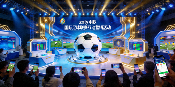 zoty中欧为某国际足球联赛策划的大型线上互动营销活动现场图片